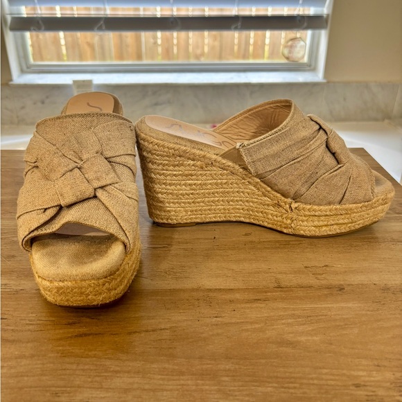 Sugar Brand Women's Harlem Beige Woven Wedges - Picture 2 of 12